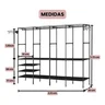 Cabideiro Guarda Roupa Arara Quadruplo Cabides 4 Colunas - 2