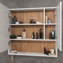 Ver imagem 7 de Gabinete para Banheiro com Pés 02 Gavetas com Lavatório e Armário 80cm Lille Móveis Bosi