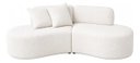 Ver imagem 2 de Sofá e Puff Orgânico Virginia 200cm Sala Bouclé Branco