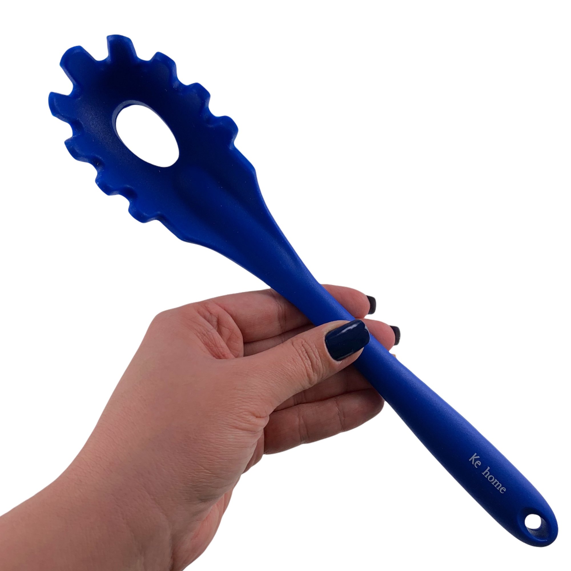 Pegador de Macarrão Massas em Silicone Utensílio para Cozinha Azul - 5