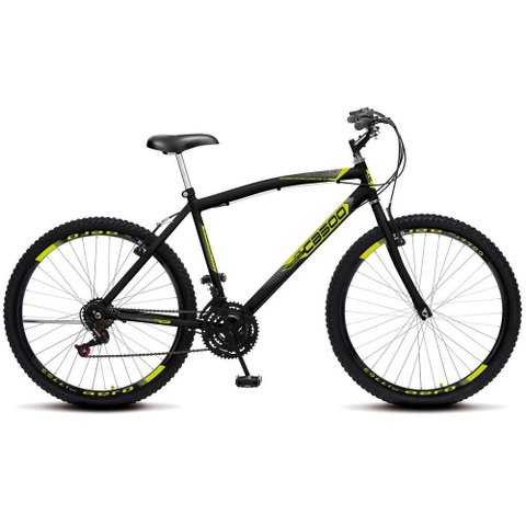 Bicicleta Cazelle Cb 500, Aro 26 Comum Natural, 36 Raias, 18 Marchas, Freios V-brake e Suporte de Gu