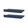 Kit 2 Prateleiras Porta Quadros 40 X 15cm Azul Suporte Invisível - 2