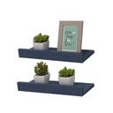 Ver imagem 1 de Kit 2 Prateleiras Porta Quadros 40 X 15cm Azul Suporte Invisível