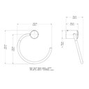 Ver imagem 2 de Porta-toalhas Argola Single Cromado - Docol