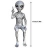 Estátua Alienígena Escultura Decoração Alien Área 51 E.T Dangos Feminino + Masculino (Branco) - 5