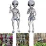 Estátua Alienígena Escultura Decoração Alien Área 51 E.T Dangos Feminino + Masculino (Branco) - 3