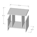 Ver imagem 2 de Mesa de Cabeceira Apoio Minimalista Preto Quarto