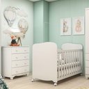 Ver imagem 2 de Quarto de Bebê com Cômoda 4 Gavetas Berço Junior Uli Móveis Peroba Branco