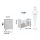 Ver imagem 3 de Quarto de Bebê com Cômoda 4 Gavetas Berço Junior Uli Móveis Peroba Branco