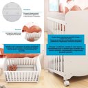 Ver imagem 5 de Quarto de Bebê com Cômoda 4 Gavetas Berço Junior Uli Móveis Peroba Branco