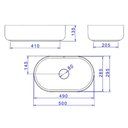 Ver imagem 4 de Cuba de Apoio Deca Oblonga 50cm Cinza Antracite L.14050.85