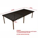 Ver imagem 4 de Kit Policarbonato Fume 4mm 12,00m X 3,00m - Perfis Naturais