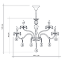 Ver imagem 3 de Lustre Candelabro Cristal Legítimo Maria Tereza Nice 12 Lâmpadas E14: Champagne