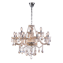 Ver imagem 1 de Lustre Candelabro Cristal Legítimo Maria Tereza Nice 12 Lâmpadas E14: Champagne
