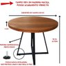 Mesa de Jantar Madeira Maciça Redonda 90 Cm Pé de Ferro Moderna - 5