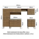 Ver imagem 4 de Armário de Cozinha Completa 293cm com Pia Rustic Emilly Madesa 08