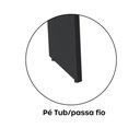 Ver imagem 4 de Complemento da Mesa Plataforma Pé Painel 120x60 Pe40 Preto-walnut