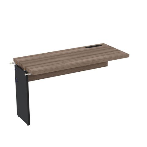 Complemento da Mesa Plataforma Pé Painel 120x60 Pe40 Preto-walnut