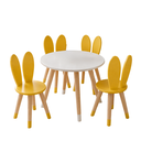 Ver imagem 2 de Conjunto Coelho Mesa 4 Cadeiras Infantil Pintura PU:Amarelo