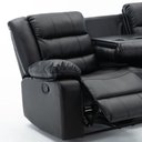Ver mais imagens de Conjunto Poltronas Sala de Cinema 2 e 3 Lugares Hollywood com Massagem/aquecimento Pu Preto G31 - Gr