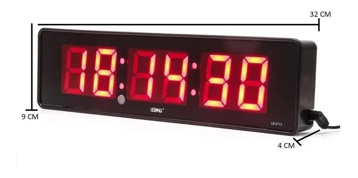 Cronometro Relógio Digital Parede Mesa Controle Competição - 2