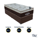 Ver imagem 3 de Cama Box Baú Solteiro Marrom e Colchão Sleep King Molas Ensacadas Ortobom