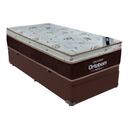 Ver imagem 1 de Cama Box Baú Solteiro Marrom e Colchão Sleep King Molas Ensacadas Ortobom