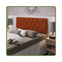 Ver imagem 1 de Cabeceira de Cama Queen Estofada Capitone Pari 1,60 X 55 Laranja Suede