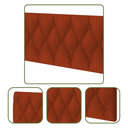 Ver imagem 2 de Cabeceira de Cama Queen Estofada Capitone Pari 1,60 X 55 Laranja Suede