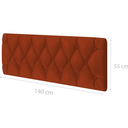 Ver imagem 4 de Cabeceira de Cama Queen Estofada Capitone Pari 1,60 X 55 Laranja Suede