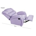 Ver imagem 4 de Poltrona Cadeira Imperial Zero Wall Reclinável Corano com Massageador Lilás Império