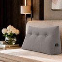 Ver imagem 5 de Almofada Decorativa Cabeceira Encosto Apoio de Lombar Solteiro Suede Cinza - Monari Design