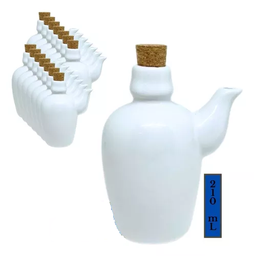 Kit 10 Jarras Porta Shoyu Sushi Branco com Rolha Prattos - 1