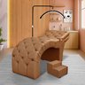 Maca Estética Luxo Reclinável em Capitonê Marrom/caramelo Profissional Bz Home Decor - 1