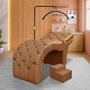 Ver imagem 1 de Maca Estética Luxo Reclinável em Capitonê Marrom/caramelo Profissional Bz Home Decor