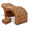 Maca Estética Luxo Reclinável em Capitonê Marrom/caramelo Profissional Bz Home Decor - 6