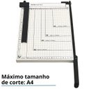 Ver imagem 4 de Guilhotina Papel Facão A4 Manual 10 Folhas com Trava e Guia Importway Iwgpa-410