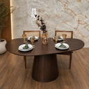 Ver imagem 1 de Mesa de Jantar Cone Organica 120x80cm Madeira Tabaco