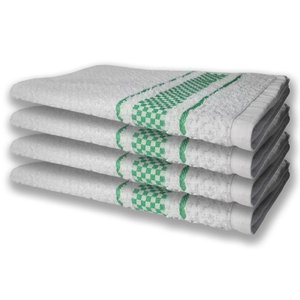 4 Panos de Prato Atoalhado Felpudo 370g/m² Premium Verde