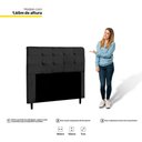 Ver imagem 3 de Cabeceira Cama Box Casal Queen Luna 160Cm Preto