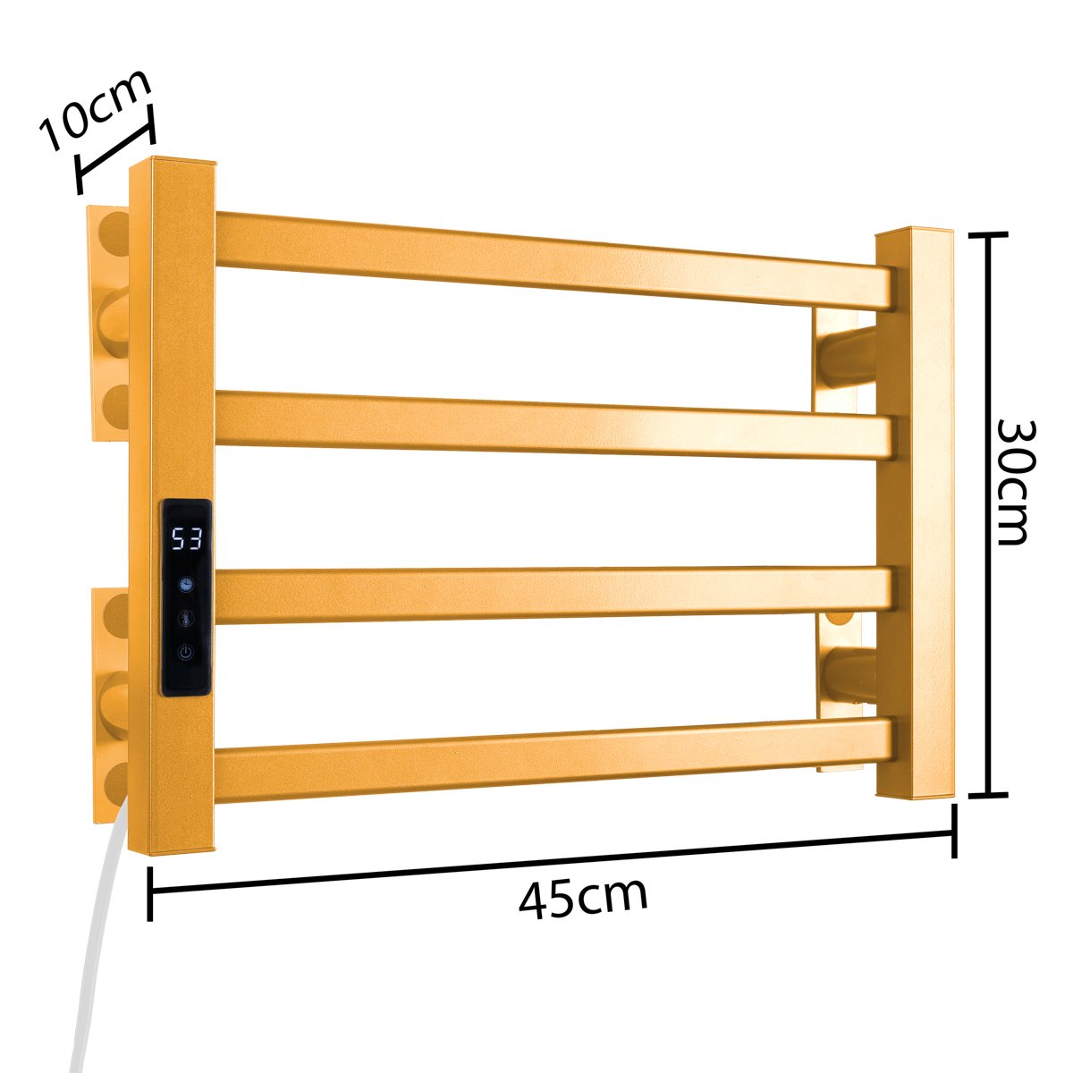 Toalheiro Elétrico Térmico Aquecido 30x 45 Dourado 220v - 4