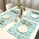 Ver imagem 1 de 8 Jogo Americano Romantic Paris Impermeável Pvc 8 Lugares