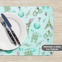 Ver imagem 4 de 8 Jogo Americano Romantic Paris Impermeável Pvc 8 Lugares