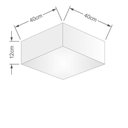 Ver imagem 2 de Plafon Quadrado Vivare Md-3050 Cúpula em Tecido 12/40x40cm - Bivolt Palha 127/220v