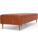 Ver imagem 7 de Kit 02 Puffs Decorativo Sala de Estar Bali W01 Pés Palito 170x60cm Couríssimo Camel - Lyam Decor