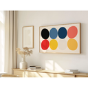 Ver imagem 1 de Quadro Decorativo N°113 70x40cm - Panorâmico Geométrico - Bauhaus Ritmo - Rollflex