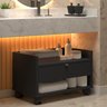 Armário Gabinete para Banheiro com Rodízios Prisma - Jm3:preto - 3
