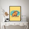 Quadro Capivara - Capilover 45x34cm:moldura Branca - 1