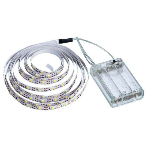 Fio Fita Led Luz Branca 120 Lâmpadas Led 2m À Pilha