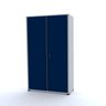 ARMÁRIO DE AÇO 2 PORTAS 200X118X40 PANDIN AP403SL - CINZA/AZUL DEL REY - 1